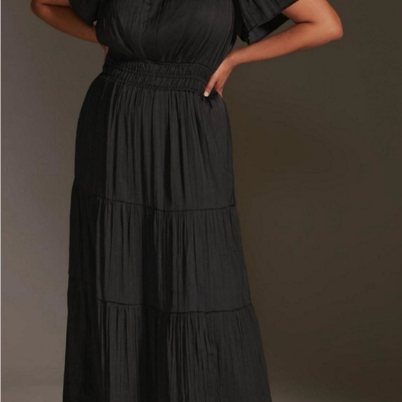 Anthropologie The Somerset Maxi Dress 1X black - Picture 3 of 4